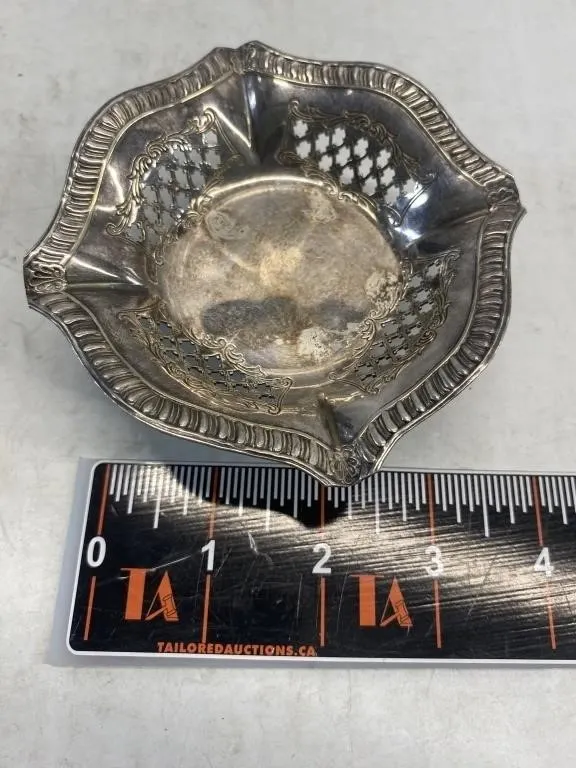 Silver-Plated Pierced Compote Dish