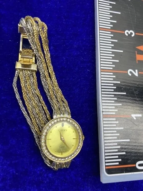 Gold Plated Cardini Ladies Watch, Running w/ New