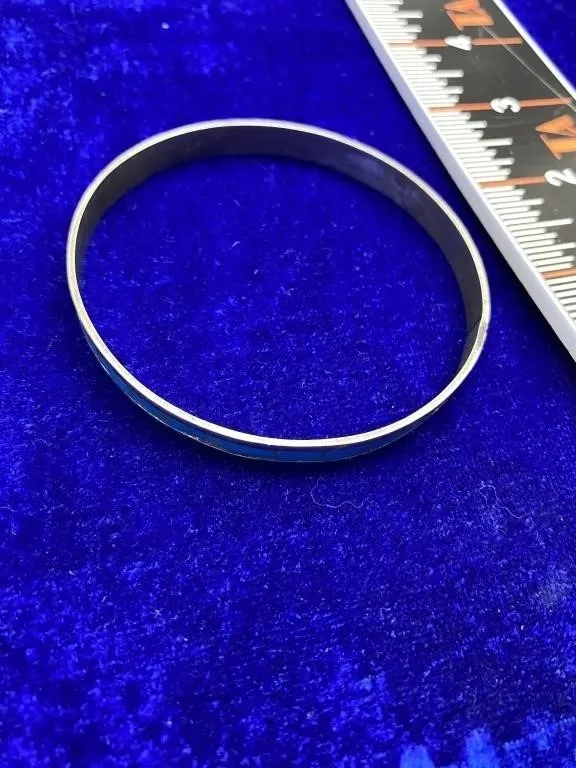 925 Turquoise Sterling Silver Bangle Bracelet