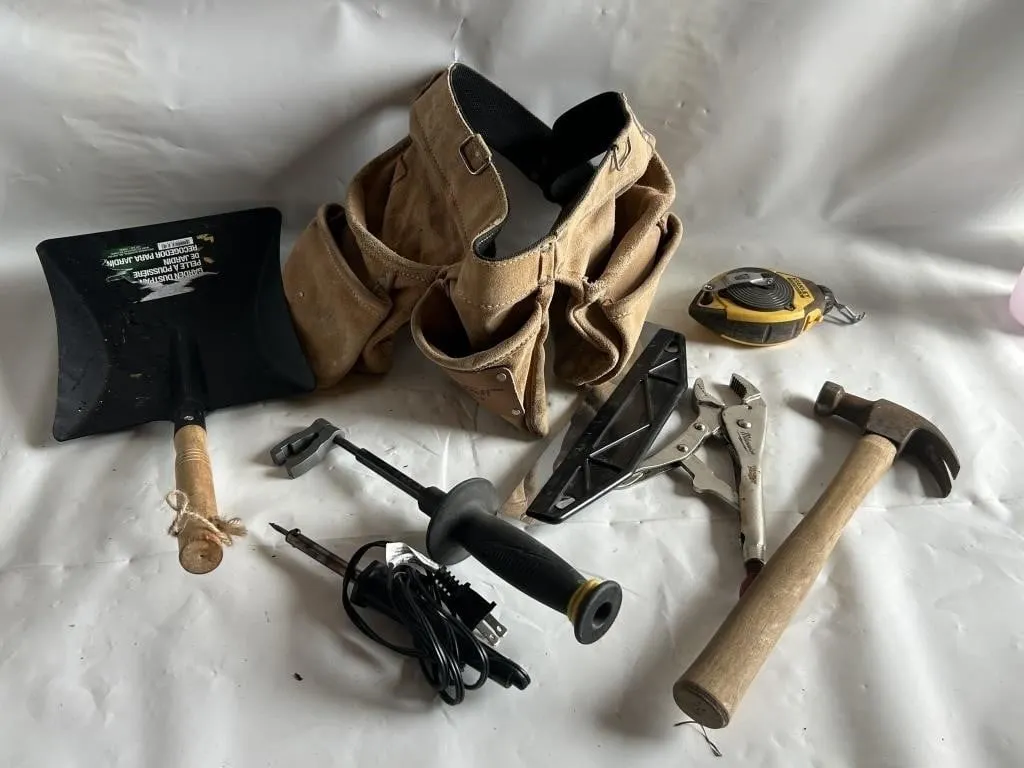 Tool Belt, Hand Tools, Soldering Iron & Tape
