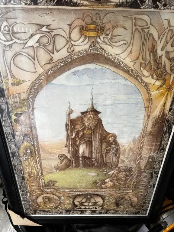 Vintage Lord of the rings poster 4 x 2 ft