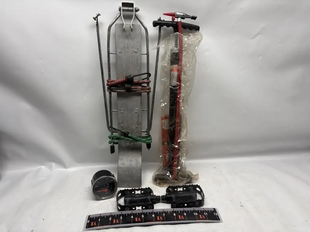 Bike Rack, Pump, Pedal RPM Gauge, Pedals