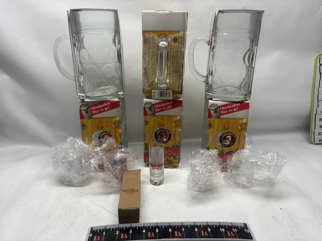 Paulaner Oktoberfest Beer Mugs & Hard Rock Cafe