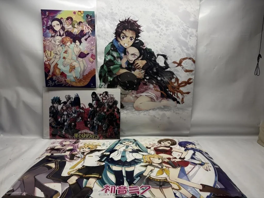 Anime Poster/Art Print Lot: Miku, MHA, Demon
