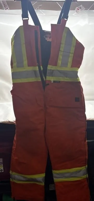 Tough Duck Hi-Vis Bib Overalls Size large