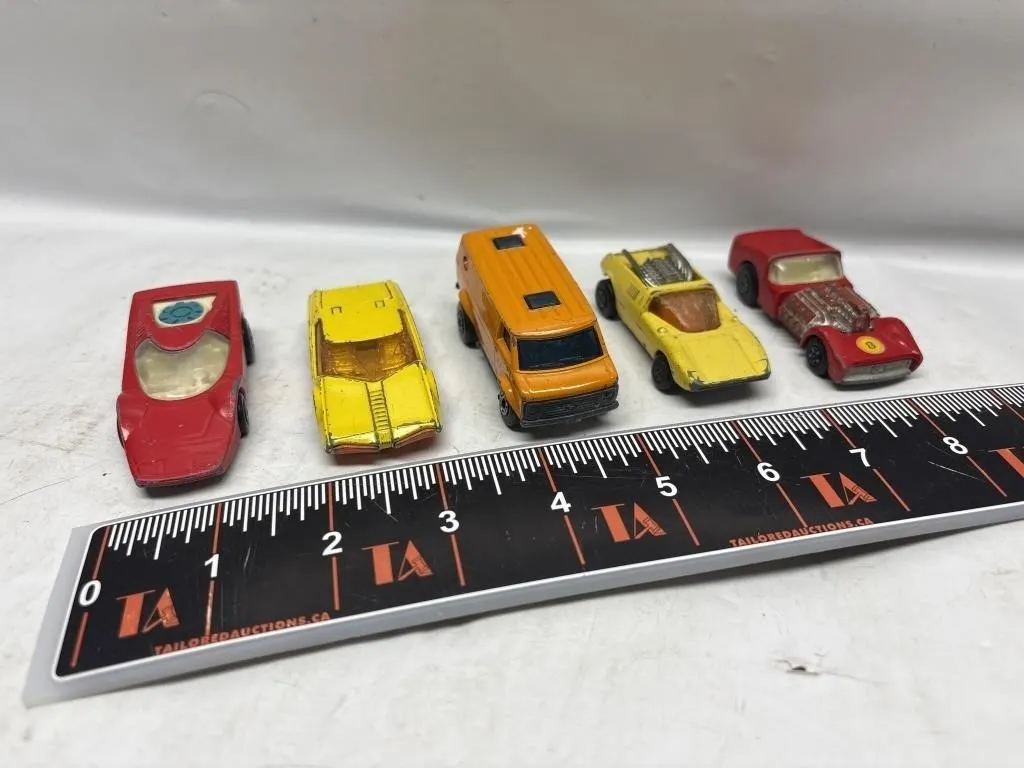 Lot of 5 Vintage Diecast Toy Cars & Van