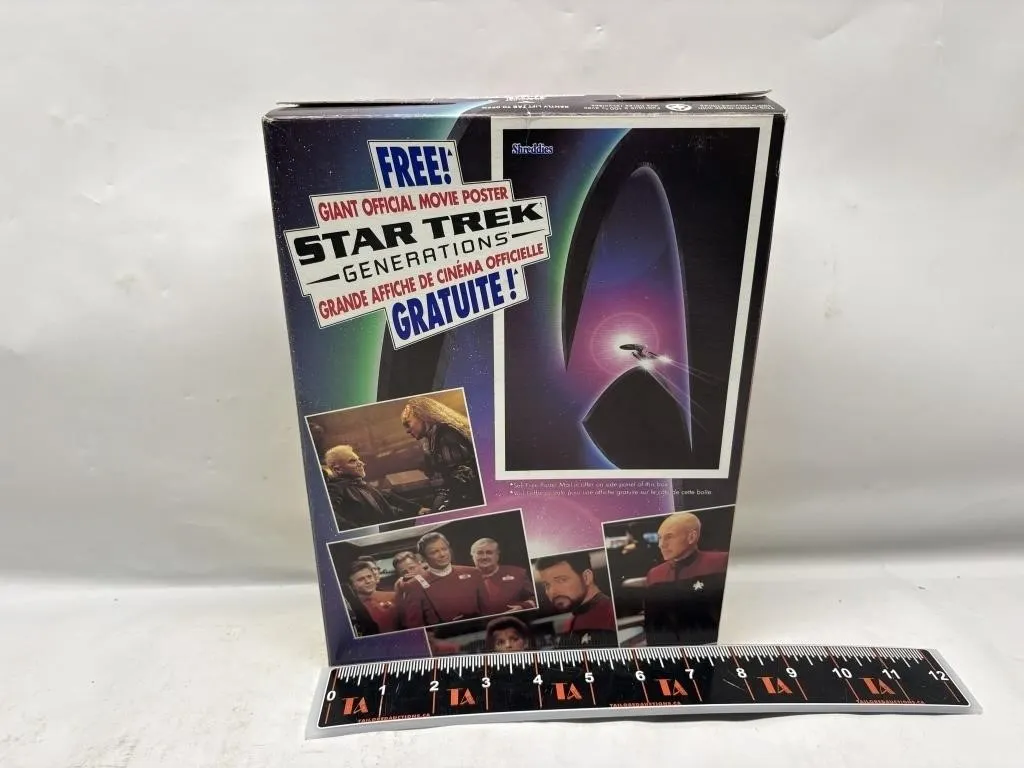 Star Trek Generations Shreddies Cereal Box