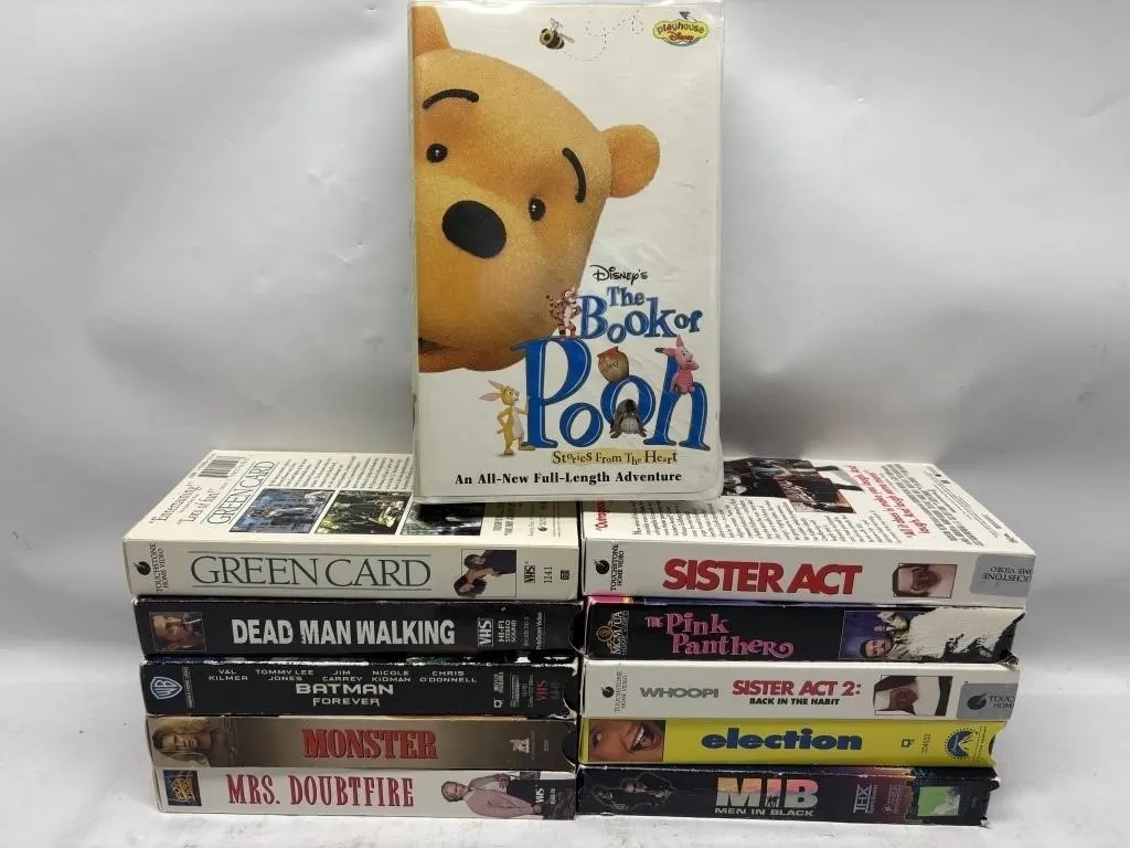 VHS Movie Lot: Sister Act, Batman Forever, MIB &