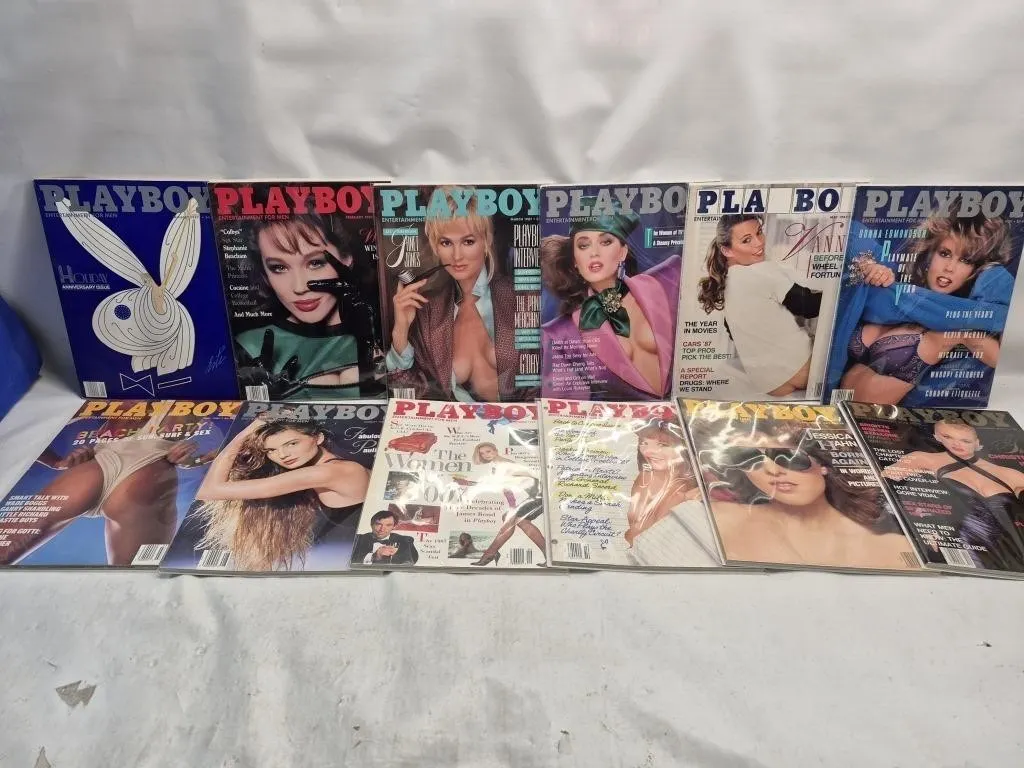 1987 Playboy Magazine Full Year Set (12 Issues)