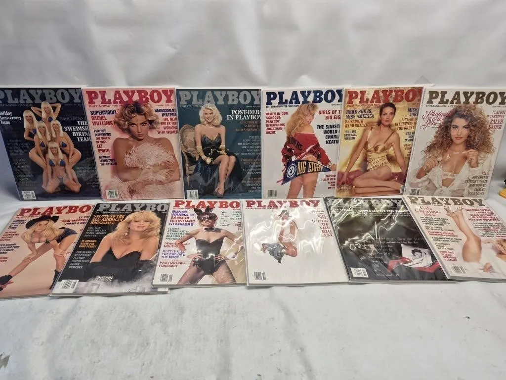 1992 Playboy Magazine Full Year Set (12 Issues)