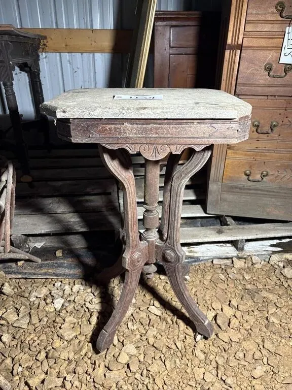 Marble Top Plant Stand