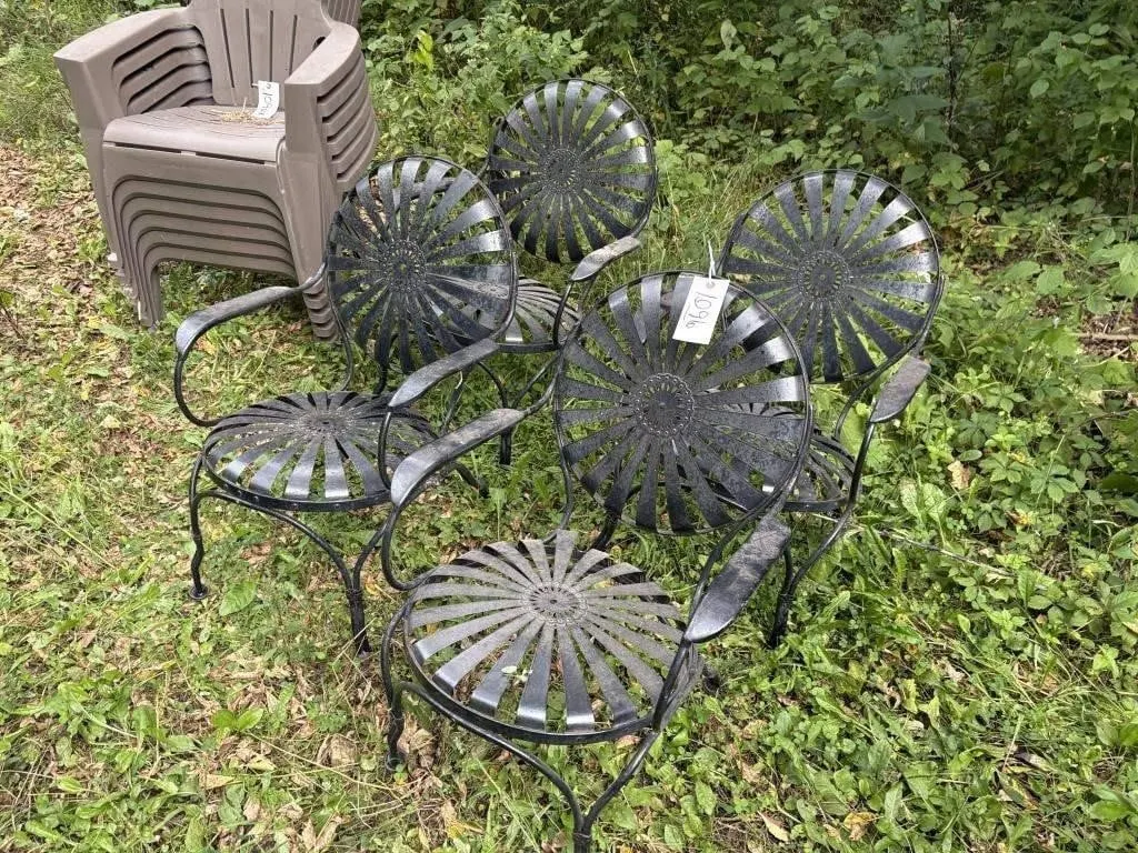 (4) Metal Chairs