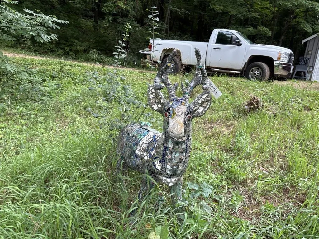 Concrete Deer Figure