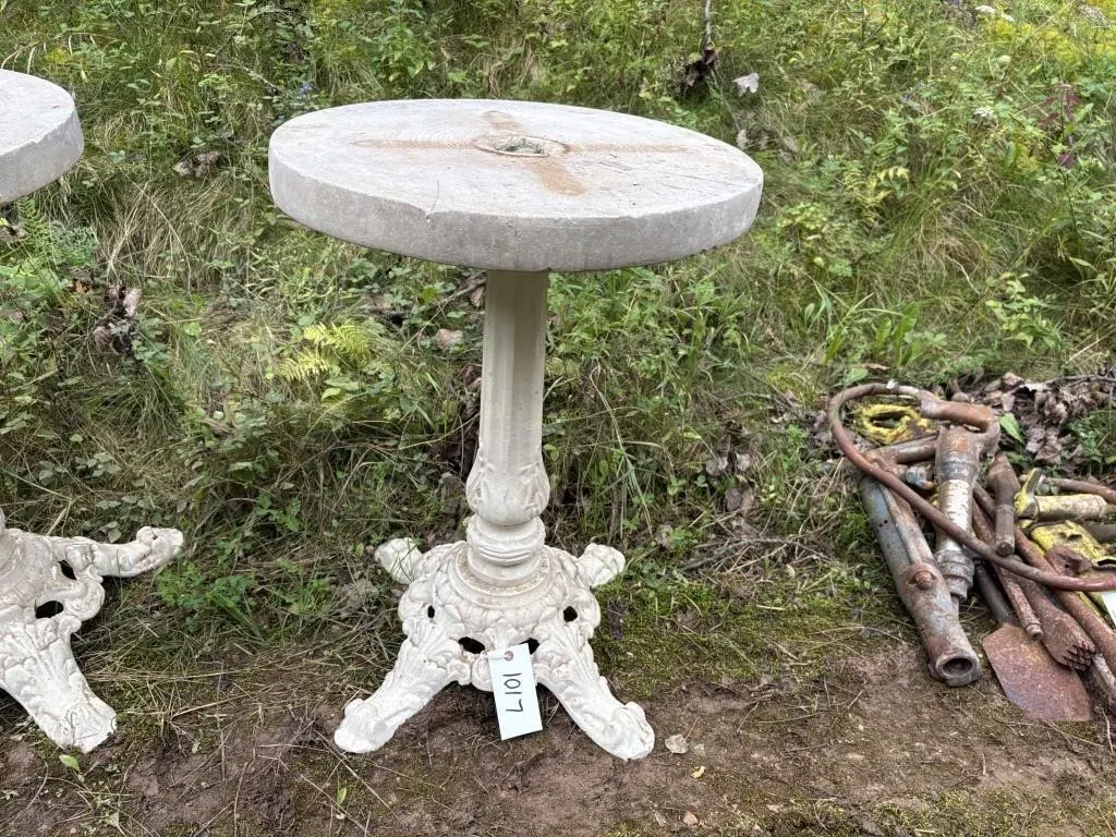 Concrete Top Garden Table
