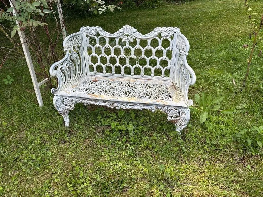 Antique Cast Iron Bench