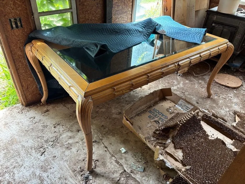 Glass Top Dinner Table