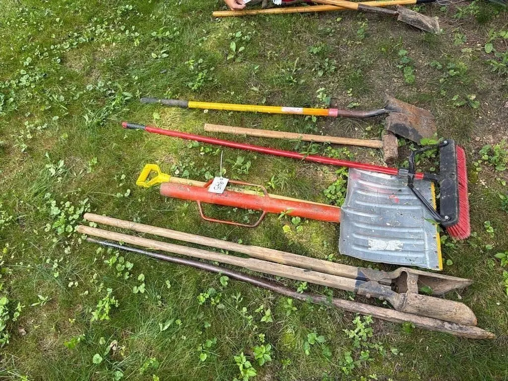 Post Hole Digger, Pounder, Shovel, Broom