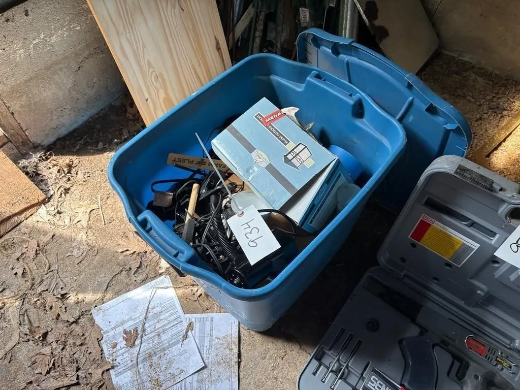 Tote of supplies