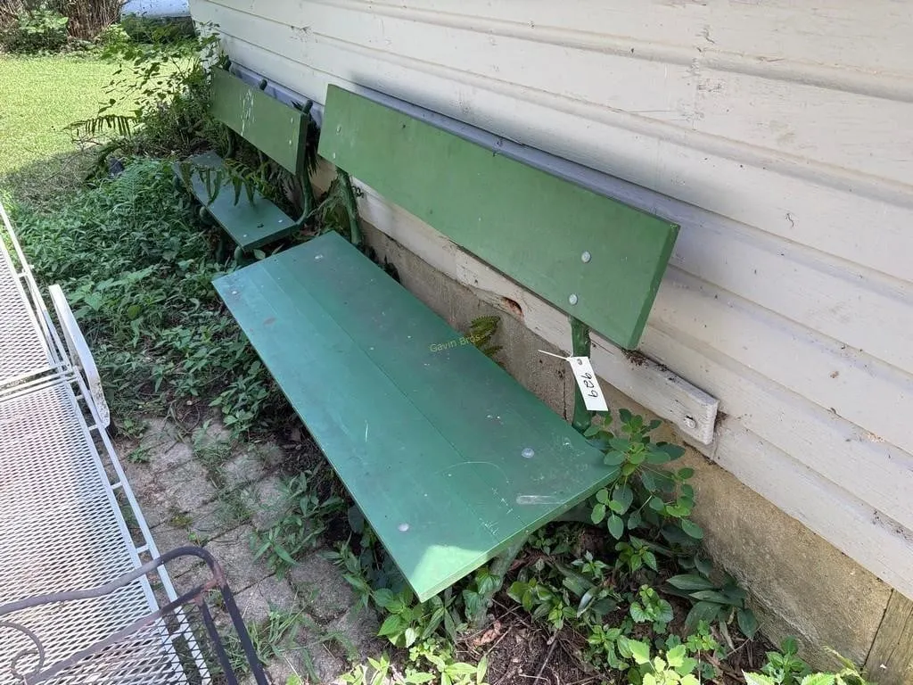 2-wooden benches