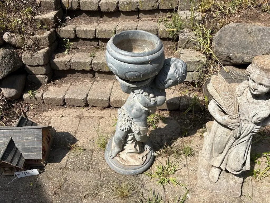 Cement Statue with planter
