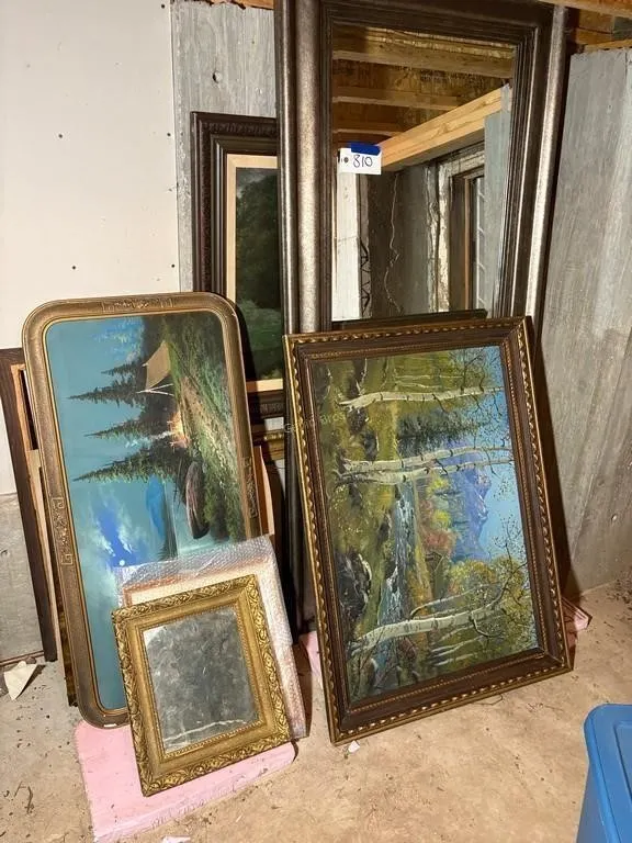 Large Lot of Pictures, Mirrors, Paintings