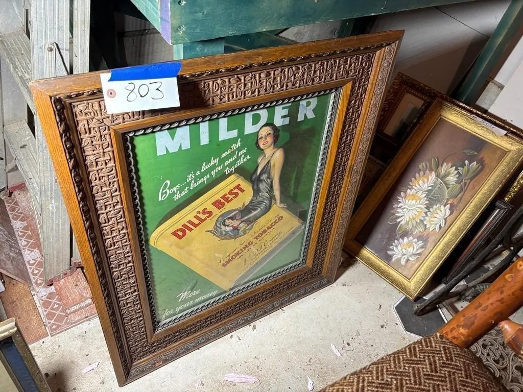 Dill's Best Tobacco Framed Advertisement