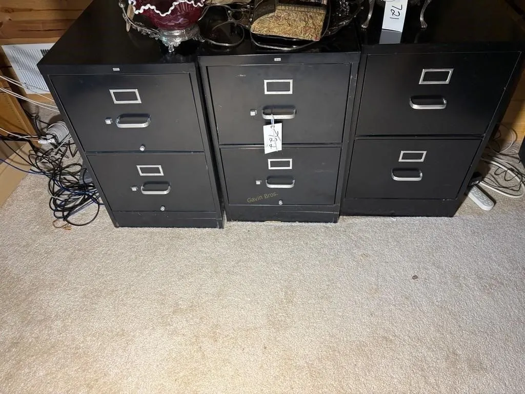 (3) 2-Drawer Filing Cabinets