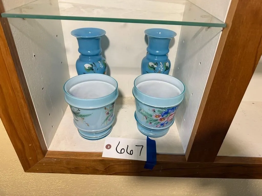 Blue Milk Glassware