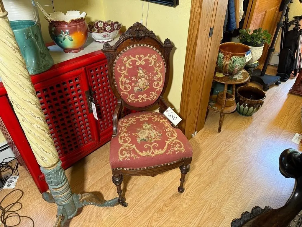 Victorian Flower Print Chair