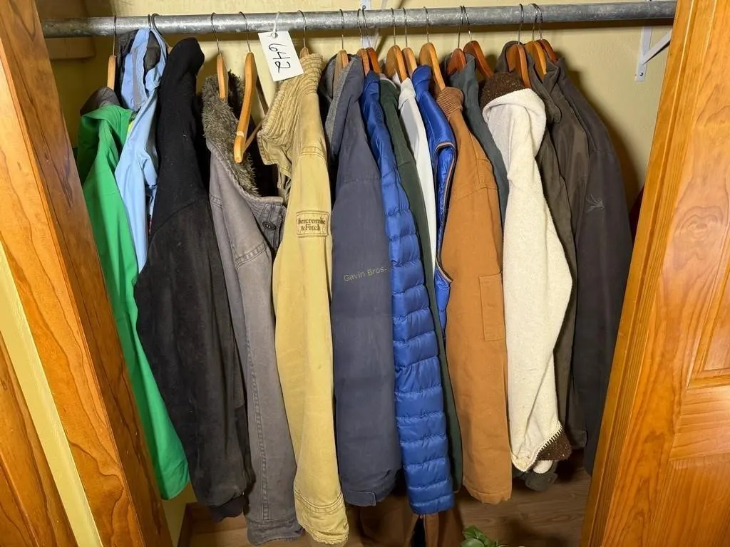 Large lot of Coats, Coveralls, Winter Apparel