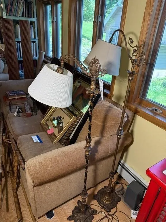 (2) Iron Floor Lamps