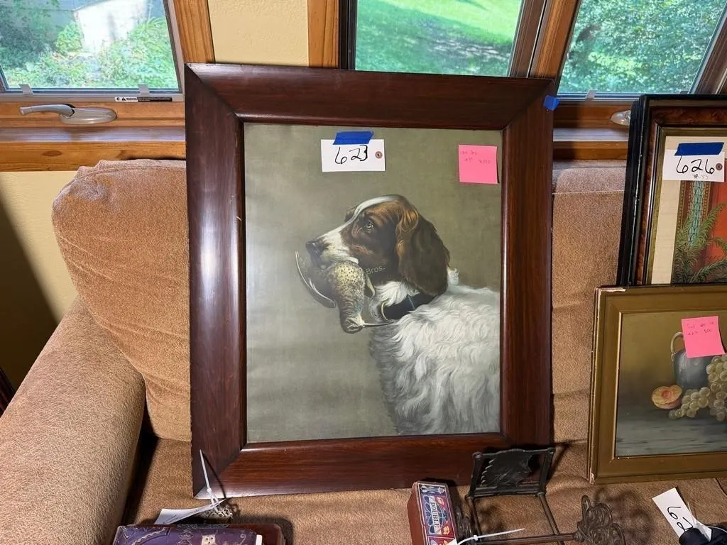 Large Bird Dog Painting