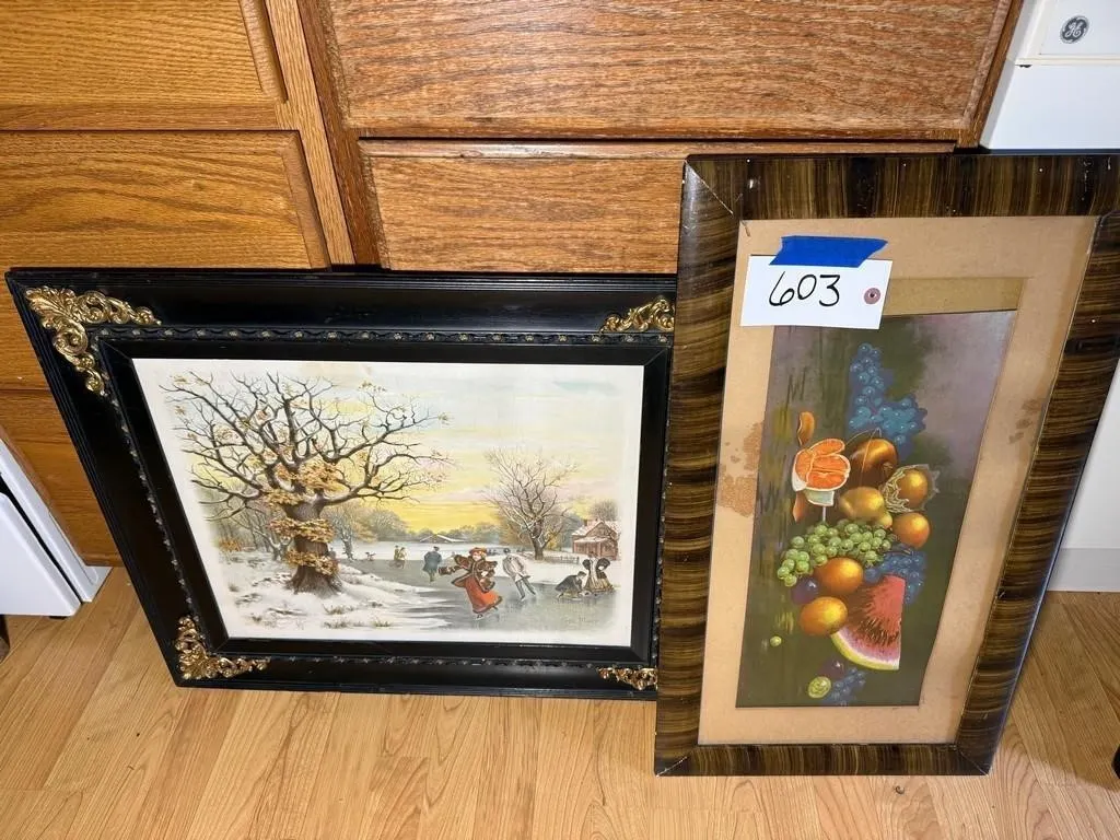 Ice Skating Painting & Fruit Painting
