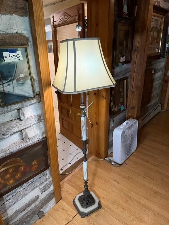 Antique Marble Base Lamp