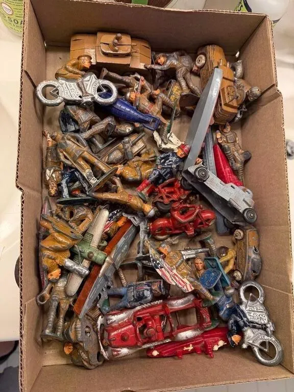 Large Lot of Iron Figurines & Toys
