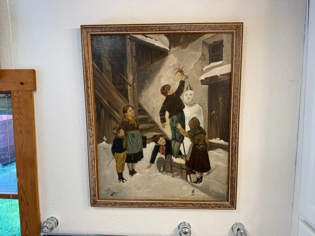 K. Tryberg Snowman Painting