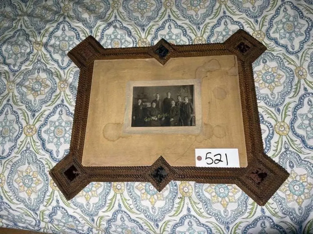 Tramp Art Framed Photo