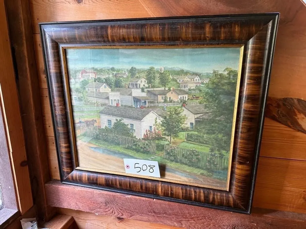 Old Time Village Painting
