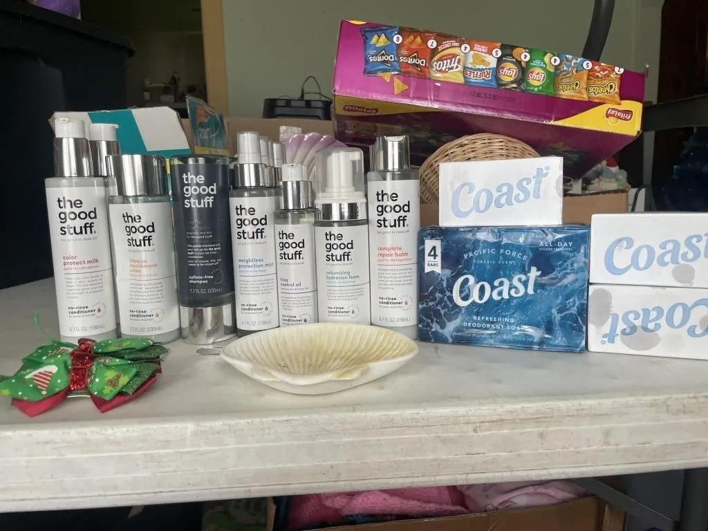 The good stuff hair products Coast, deodorant,