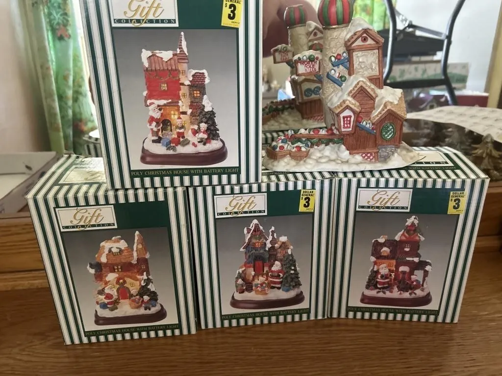 Christmas houses with battery light