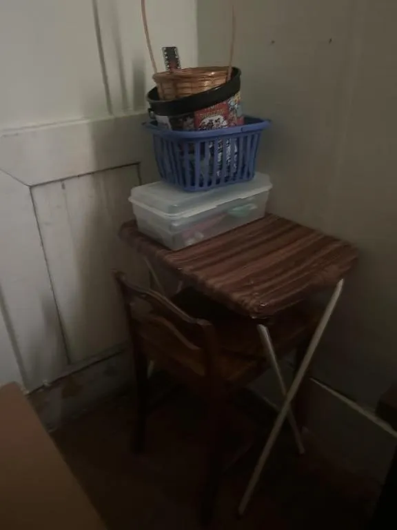 Kids chair, table, basket, bucket tote with