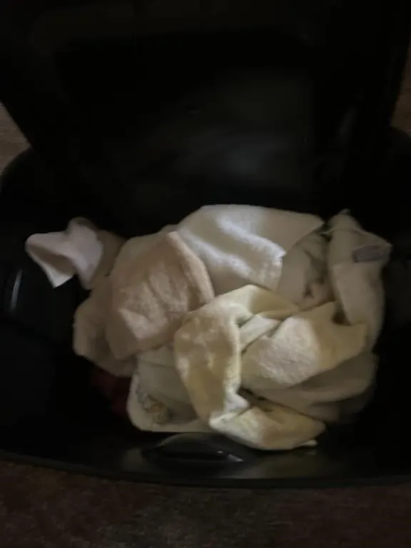 Tote full of towels