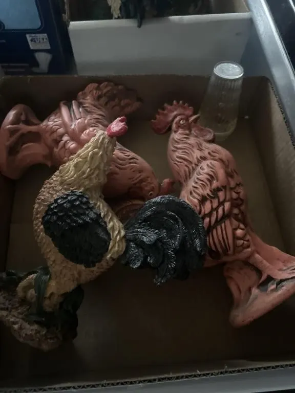 Rooster figurines