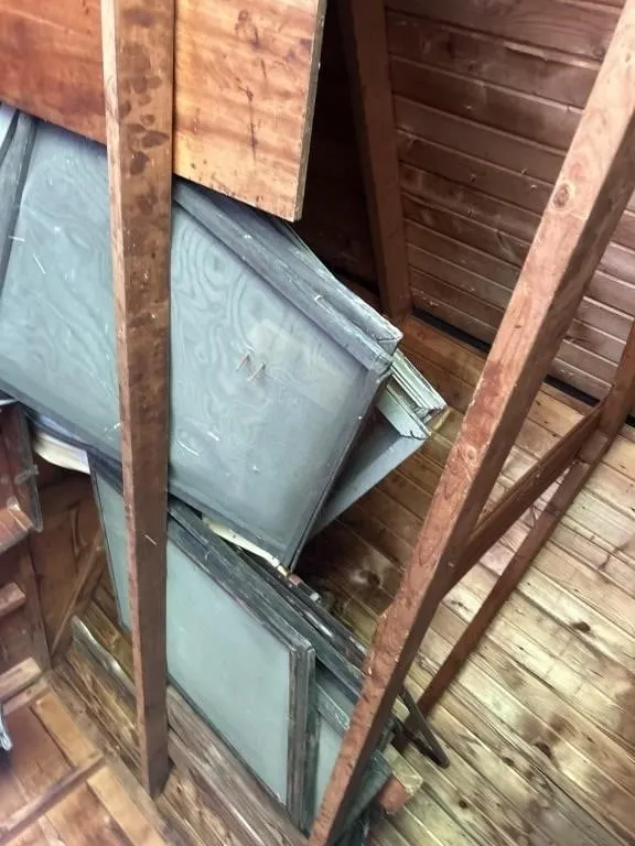 Window screens and chairs wood