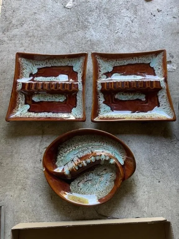 Salt glaze ashtrays