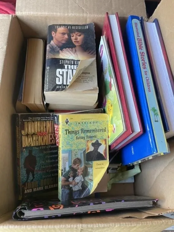Stephen King novels, religious, children�s books,