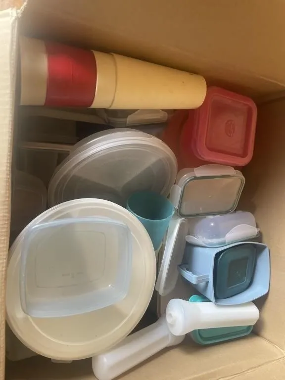 Tupperware, and plastic kitchenware