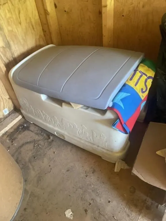 Kids toy box with contents