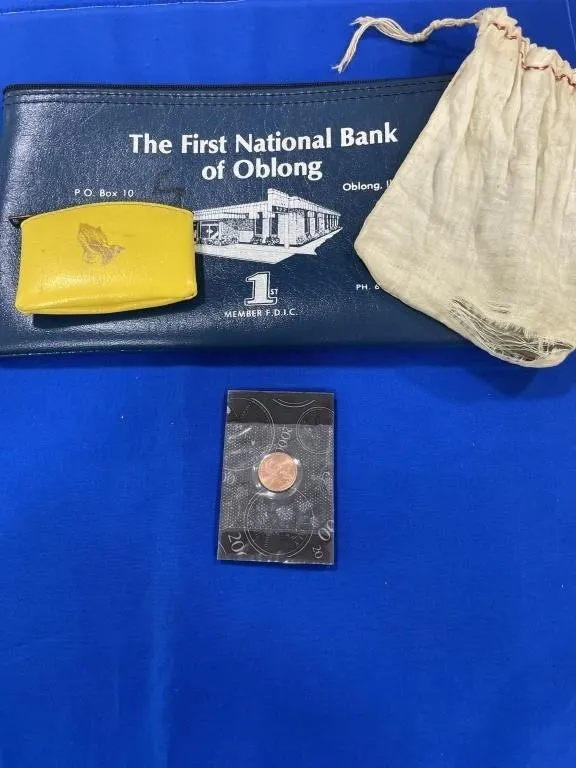 Cheerios 2000 penny uncirculated, coin purse,