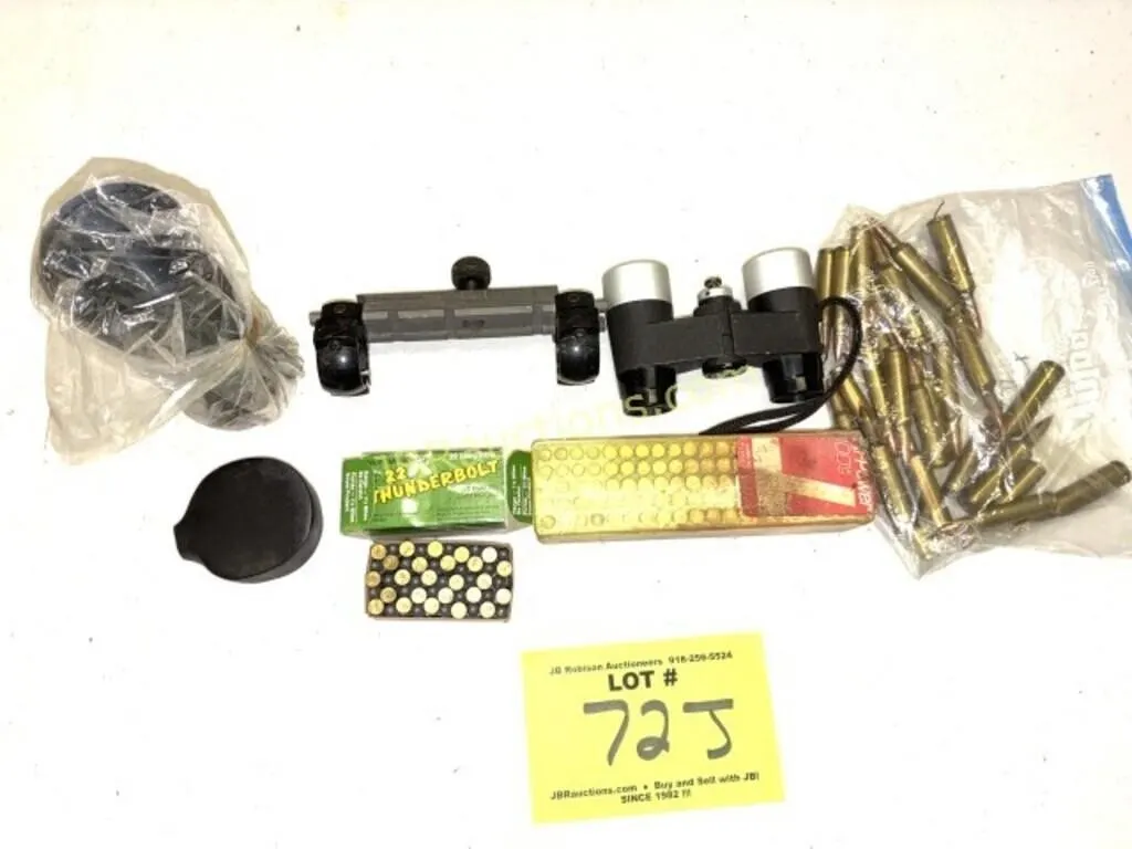 .22 BULLETS, ASST BULLETS, SCOPE SHADE, ETC